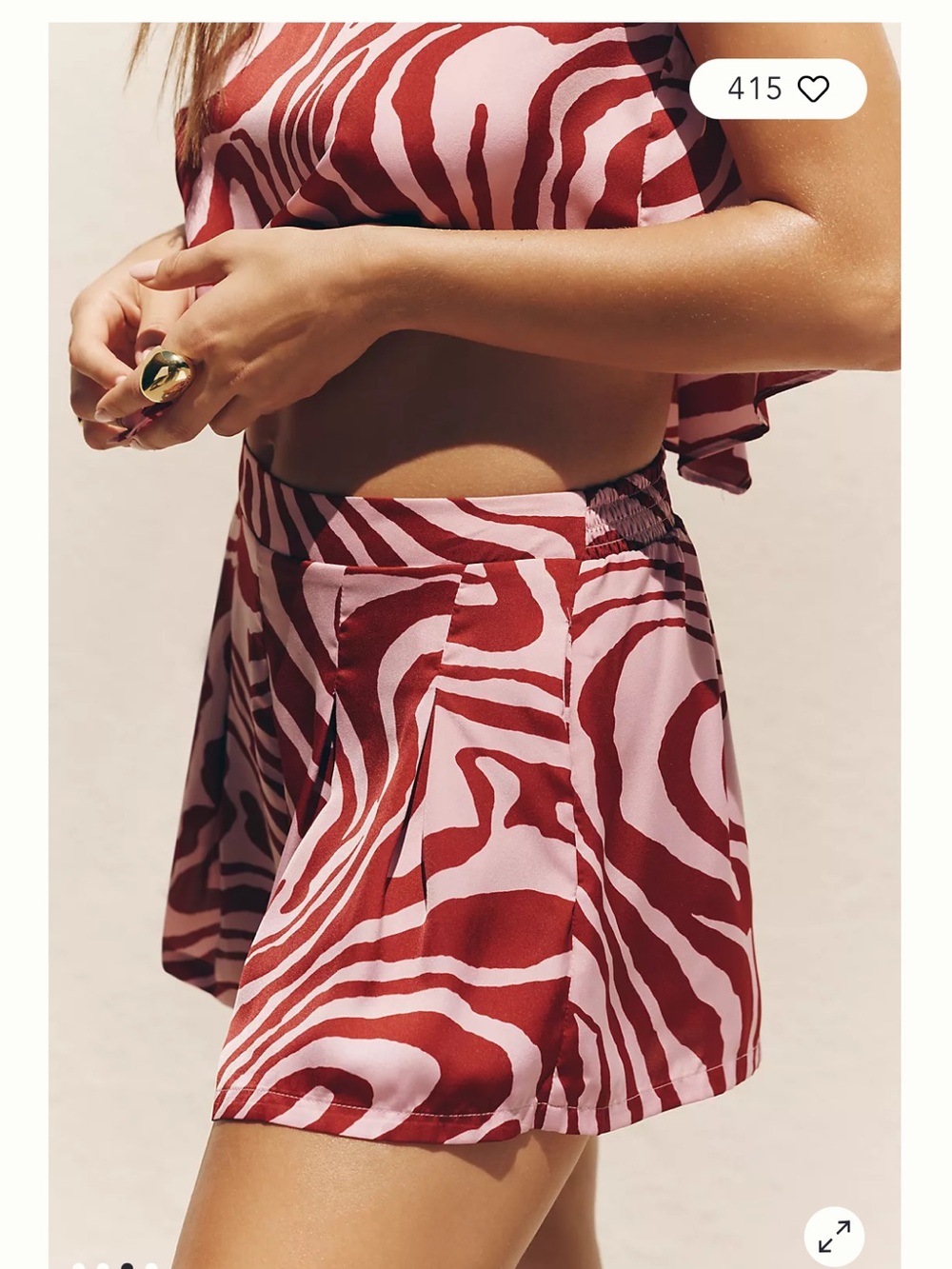 Anthropologie Celandine Scarf High Rise Wide Leg Shorts